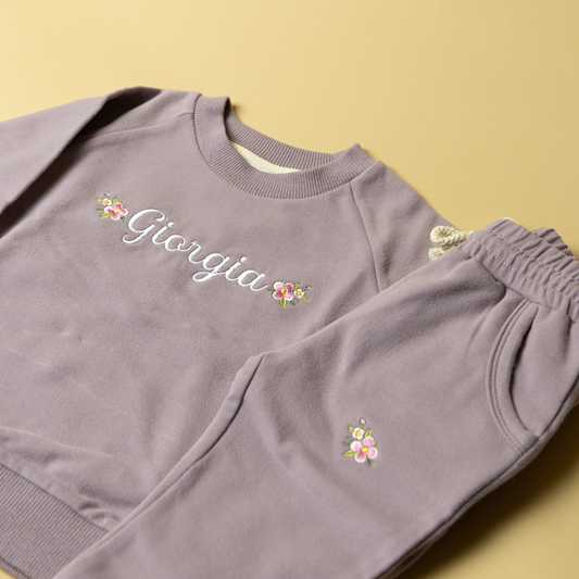 BUBS SWEATSHIRT SET: EMBROIDERED NAME