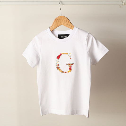 KIDS REGULAR TEE: FLORAL MONOGRAM