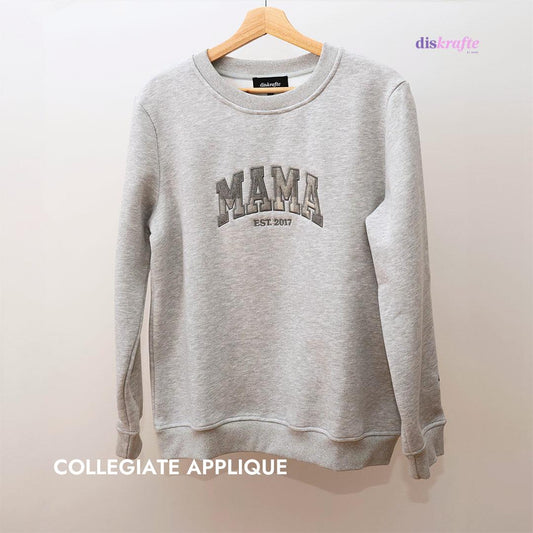 COLLEGIATE APPLIQUE IN WOOL