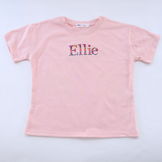 KIDS DROP SHOULDER TEE: NAME IN HEIRLOOM