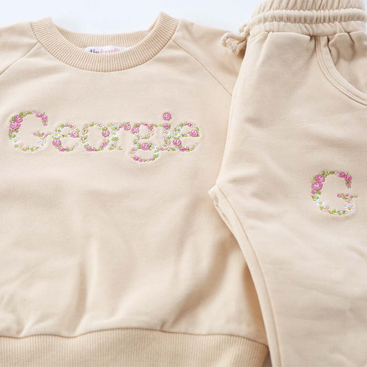 BUBS SWEATSHIRT SET: NAME IN HEIRLOOM