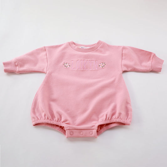 BUBS BUBBLE ROMPER: EMBROIDERD NAME