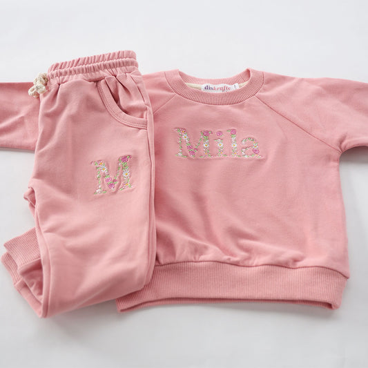 BUBS SWEATSHIRT SET: NAME IN HEIRLOOM